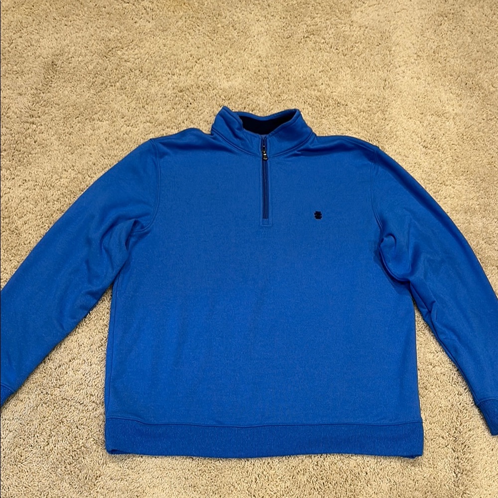 Men’s Izod Blue 1/4 Zip Up Sweatshirt with Mock Collar